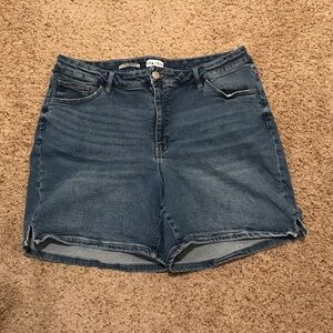 High rise jean shorts
